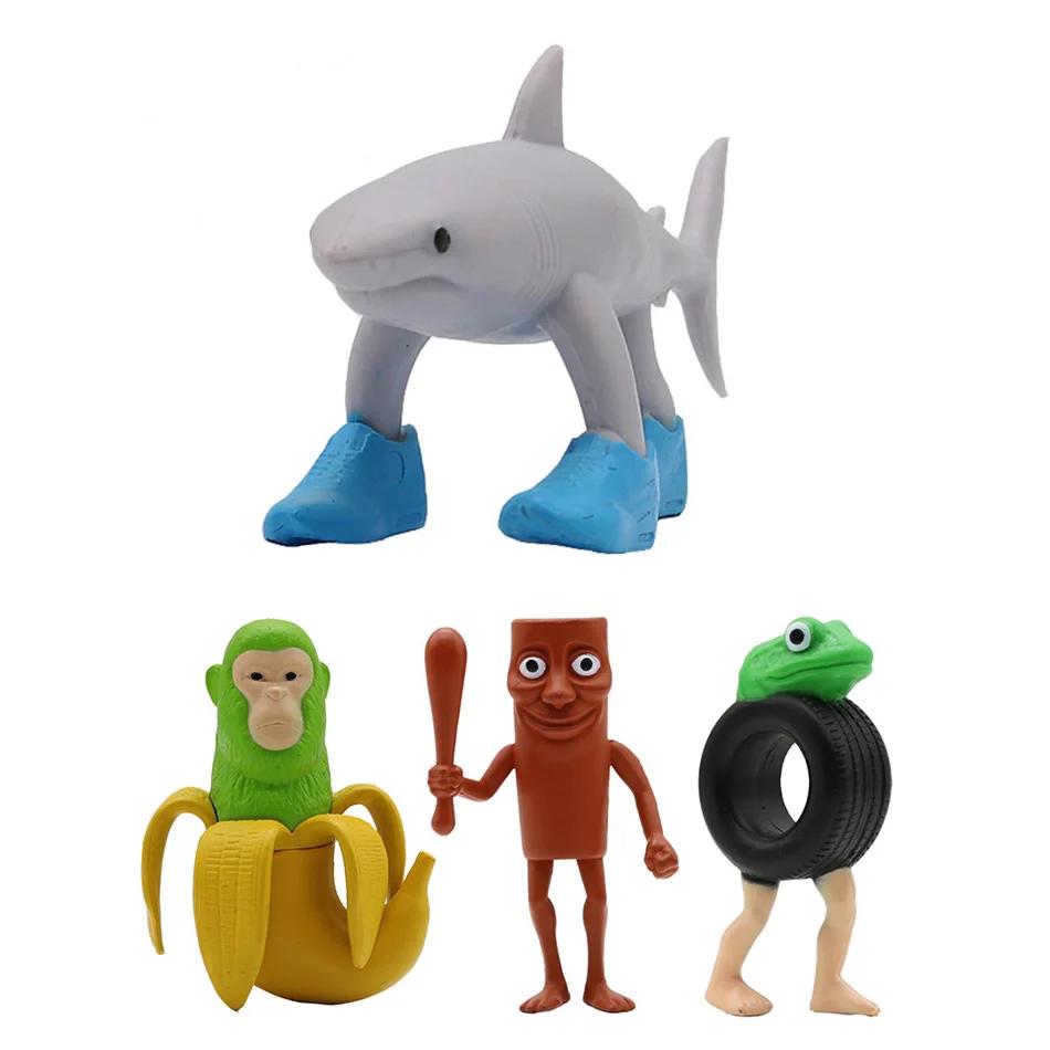 Tung sahur Anime Figure Shark Figurine Funny Doll Toys Tralalero Tralala PVC model desktop ornament children birthday gift