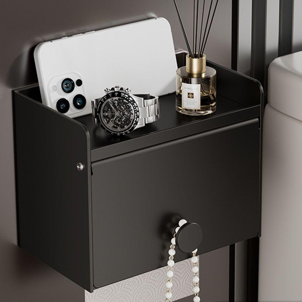 

Держатель для туалетной бумаги без перфорации для ванной комнаты, настенный держатель для туалетной бумаги, водонепроницаемый ящик для хранения туалетной бумаги, Ins Organization