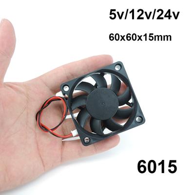 Ventilador de 6 cm CC 5 V, 12 V, 24 V, 60 mm, 6015, ventilador de refrigeración de 6 cm, fuente de alimentación para carcasa de CPU de ordenador, XH2.54, 2 pines, para pieza de impresora 3D Reprap
