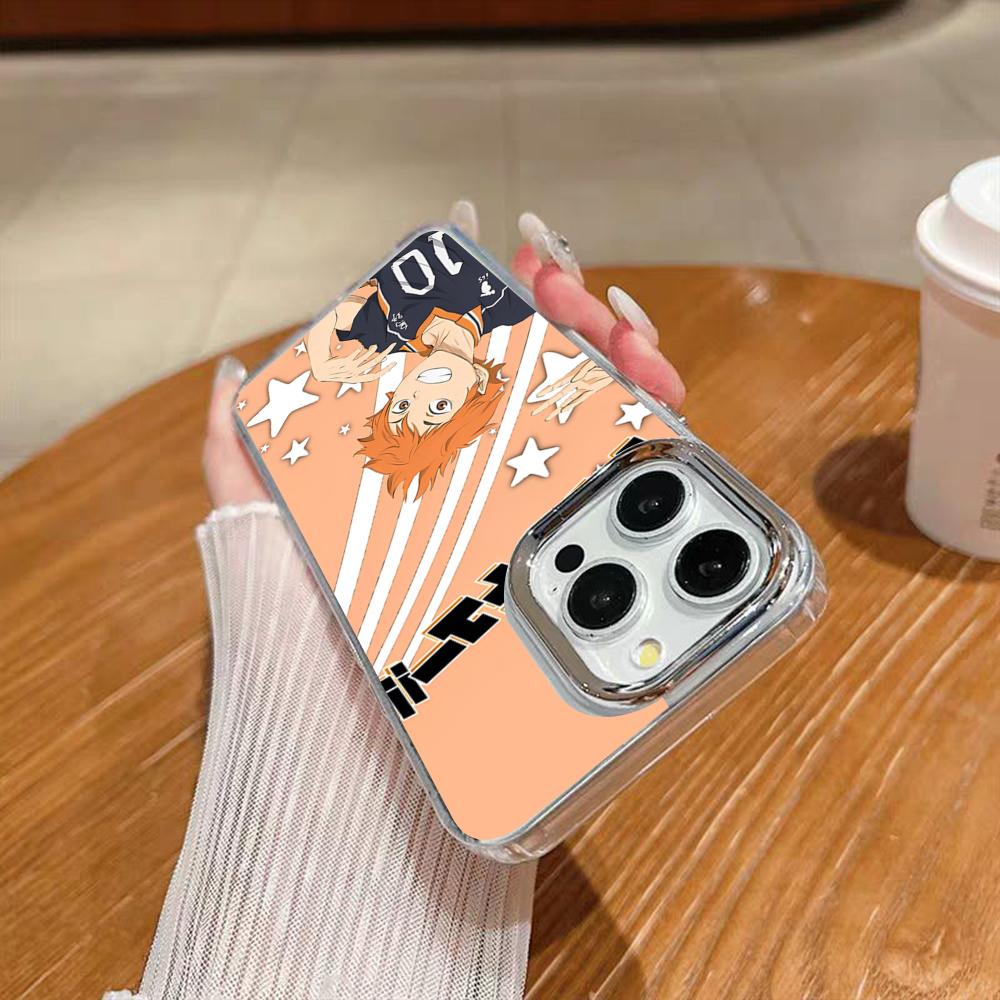 Cool Anime H-Haikyu!! Phone Case For Iphone 17 16 15 14 13 12 11 Pro Max Xr Air Plus Silicone Cover Silver Hard Shell Cover