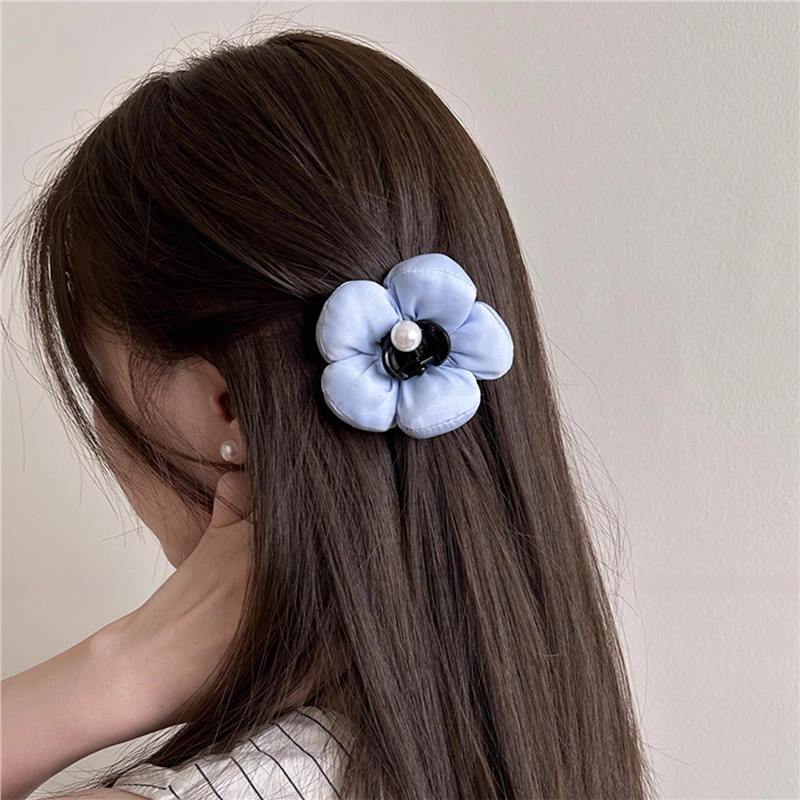 Nowa Wysokiej klasy Spinka do włosów Tył Kwiatowe Bufki Półspięte Włosy Mały Klips do Włosów Ozdoba na głowę Nakrycie głowy Dziewczynki Kobiety Akcesoria do włosów