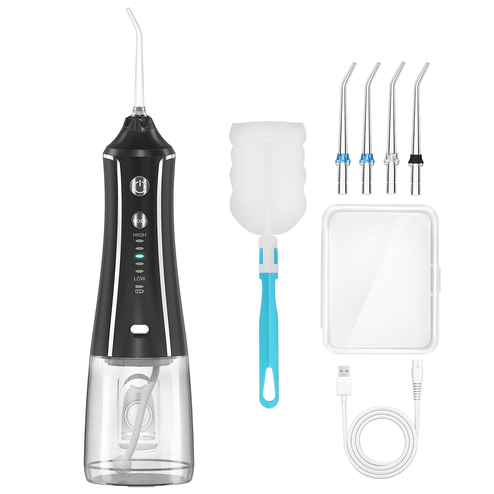 

Ирригатор Jet oral IPX8 5 типов потока воды 330 мл 4 сменные насадки кейс для хранения USB легко можно использовать в течение 60 дней на одной зарядке памяти ирригатора