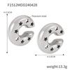 New Geometric Hollow C-Shaped Hollow Ear Clips Titanium Steel Plated 18K Gold Dripping Oil Smooth Design Earrings Versatile Jewelry Women