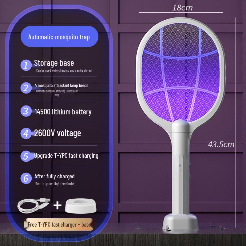 2026 Telescopic Electric Mosquito Swatter: Powerful Shock, Automatic Mosquito Lure & Repel for Home Use