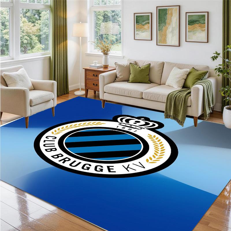 Club Brügge FC Design Kristall-Samt-Teppich Weiche Dekorationsmatte für Schlafzimmer Eingang