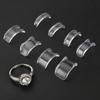 8pcs Clear Ring Size Adjusters For Loose Rings Invisible Spirals Design Silicone Resizer Guard Ring Adjuster Inserts