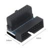 USB 3.0 19pin 20pin Male to Female Extension Adapter Angled 90 Degree for Motherboard Mainboard Connector Socket