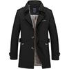 Herbstwäsche Herren Freizeitmantel Mittellange Windjacke Herren Business Herrenjacke