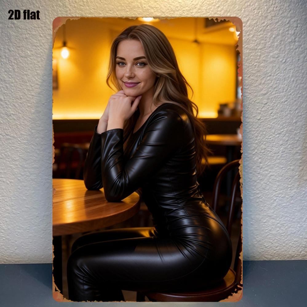 

Vintage Metal Sign Leather Set Waterproof Retro Wall Decor 8x12 Inch Metal Plaque 20x30cm