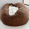 Home Sponge Bed Bean Bag Chair Cover Slipcover Double Bedroom Balcony Large Couch Round Soft Fluffy  Cover No Fillings