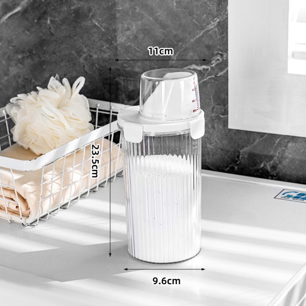 With Measuring Cup Laundry Detergent Dispenser Bottle Sealed Detergent Powder Tank