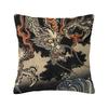Utagawa Kuniyoshi Dragon and Waves Japanese Style Art Polyester Cushion Cover For Sofa Car Decorative Kawaii