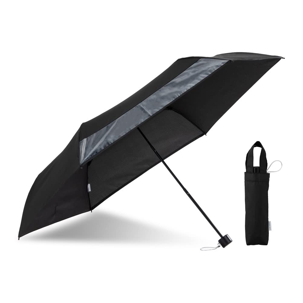 

Зонт Ogawa Cynthia 53339 складной, светоотражающий, с именем, для девочек, детский, черный, 55 см, с окном, лента, в комплекте, прочный, для мальчиков, чёрный