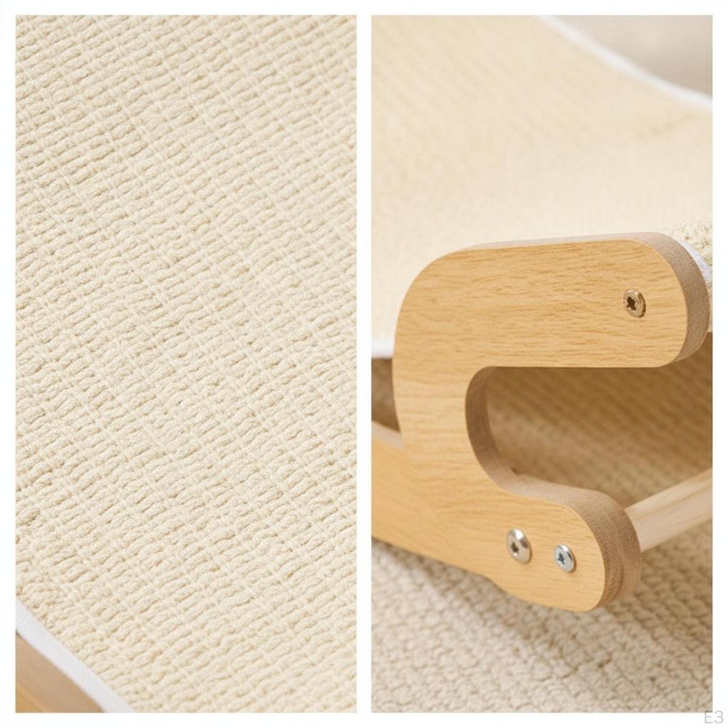 Cat Lounge with Wooden Frame Textured Scratcher Wear-Resistant