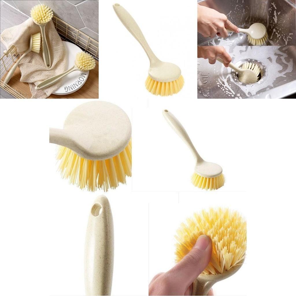 Versatile Long Handle Kitchen Cleaning Brush Perfect For Dish Washing And Pot Care