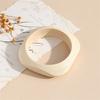 Fashion Fun Women Personality Elegant Natural Wood Square DIY Bracelet Jewelry Layering Ladies Vintage Geometric Layering Bangle