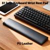 Keyboard Wrist Rest Pad Multi-Purpose Gaming Keyboard Wrist Pad PU Leather Keyboard Palm Rest for 81-Key Standard Keyboard