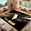 Pittsburgh Penguins Personalized Crystal Velvet Carpet, Customized Name Text Soft Anti‑Slip Rug for Living Room Bedroom