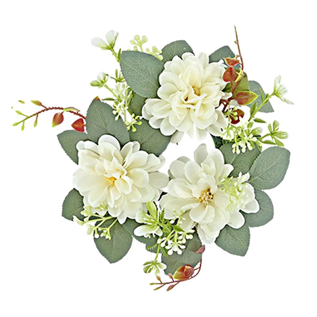 Świąteczne wieńce pierścieniowe na świece, wieńce ze zielenią na stół na świece stożkowe, na festiwal, do salonu, dekoracja świąteczna