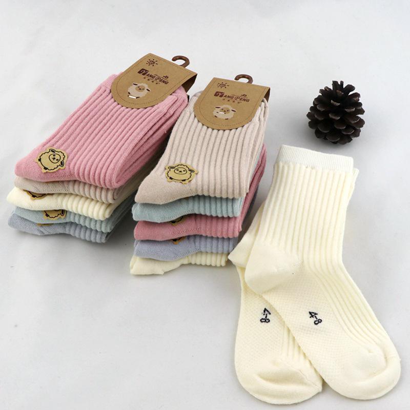1 Pair Kids Baby Socks Solid Kids Socks Girls Cotton Newborn Boy Toddler Socks Infant Clothes Accessories Spring Autumn Winter