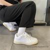 Autumn 2025 Hong Kong Style Lace-Up Sneakers: Trendy Men's and Women's Casual White Shoes
