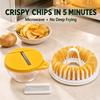Microwave Potato Maker Set With Slicer And Drying Rack No Deep Frying 5 Min Crispy For Homemade Healthy Snacks