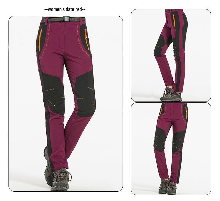 New Unisex Autumn/Winter Windproof Fleece Softshell Pants - Warm, Thickened Outdoor Mountain Gear