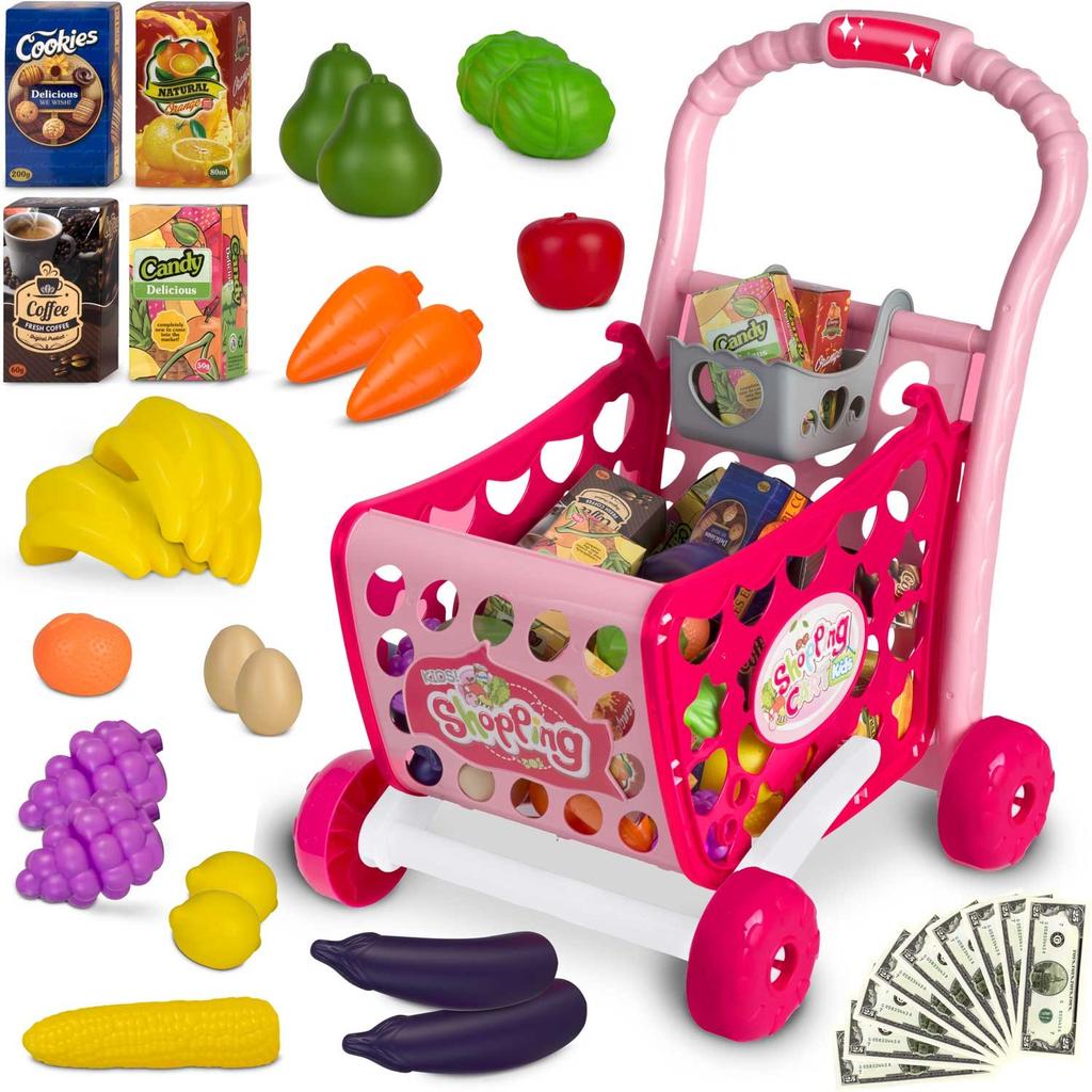 Ricokids 773401 Pink Shopping Trolley