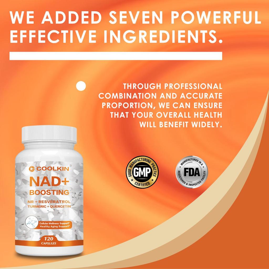 NAD + Boosting - Resveratrol, Quercetin - Boost Cellular Energy, Healthy Aging