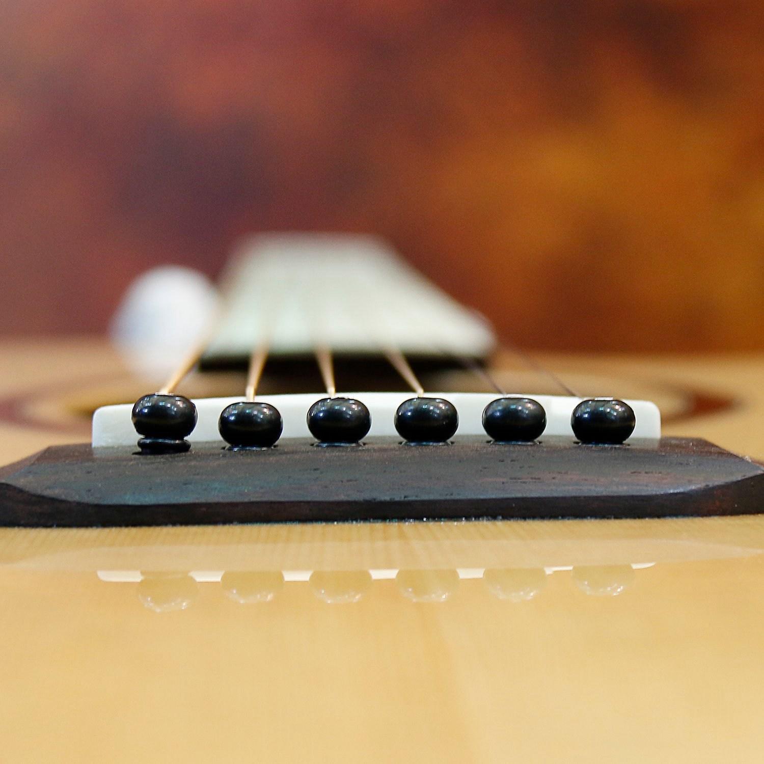 Classy-6PCS Acoustic Guitar Bridge Pins Inlaid Abalone Dot With Metal Guitar Pins Puller DIY Replacement Parts