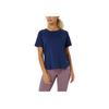 Simple Comfortable Cool Short Sleeve Raglan T-Shirt Women Tops Dark-Blue 2032C945-403