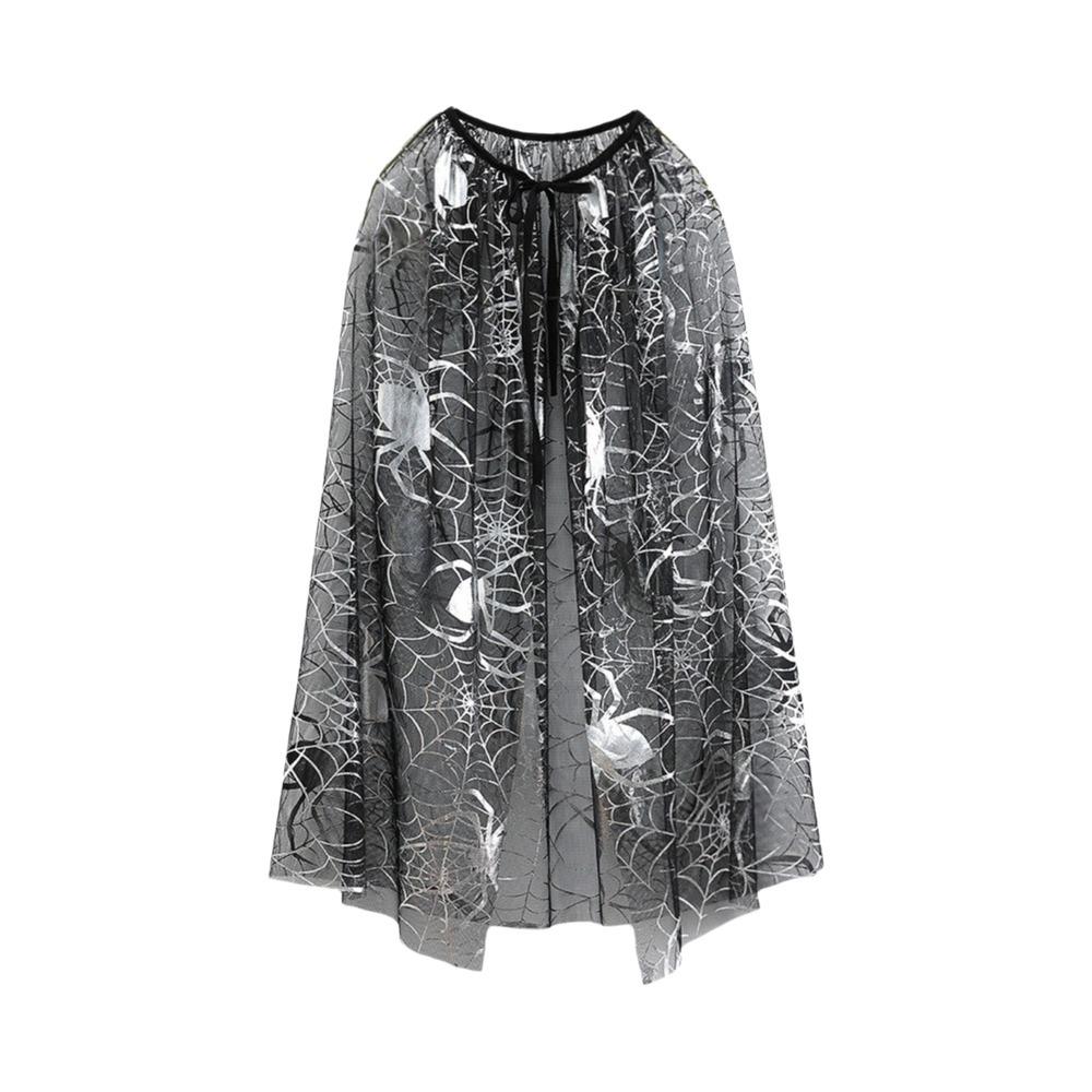 Bat Kids Mesh Cloak Spider Web Cosplay Bridal Costume Retro Halloween Tulle Cape Children