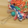 Schönes Papageien-Spielzeug farbige Rattan-Kugel Papierröhre Vogelkäfig Dekoration Anhänger Vogelspielzeug für Heimdekoration geeignet für Schlafzimmer