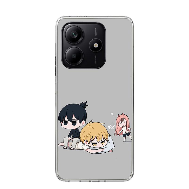 C-Chainsaw Mans Cute Phone Case For Xiaomi Redmi Note 15 14 13 12S 12 Pro Plus 11S 11E 11 11T 10S 10 Art Soft Pattern Cover Redm