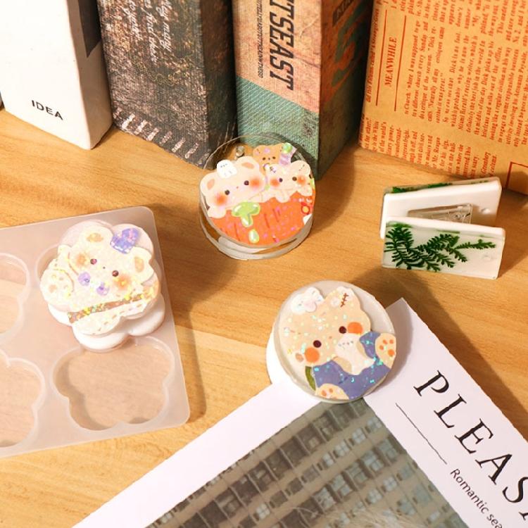 Moule de coulée pour épingle à cheveux DIY, moule pour breloques de pendentif, moule pour support de téléphone en silicone