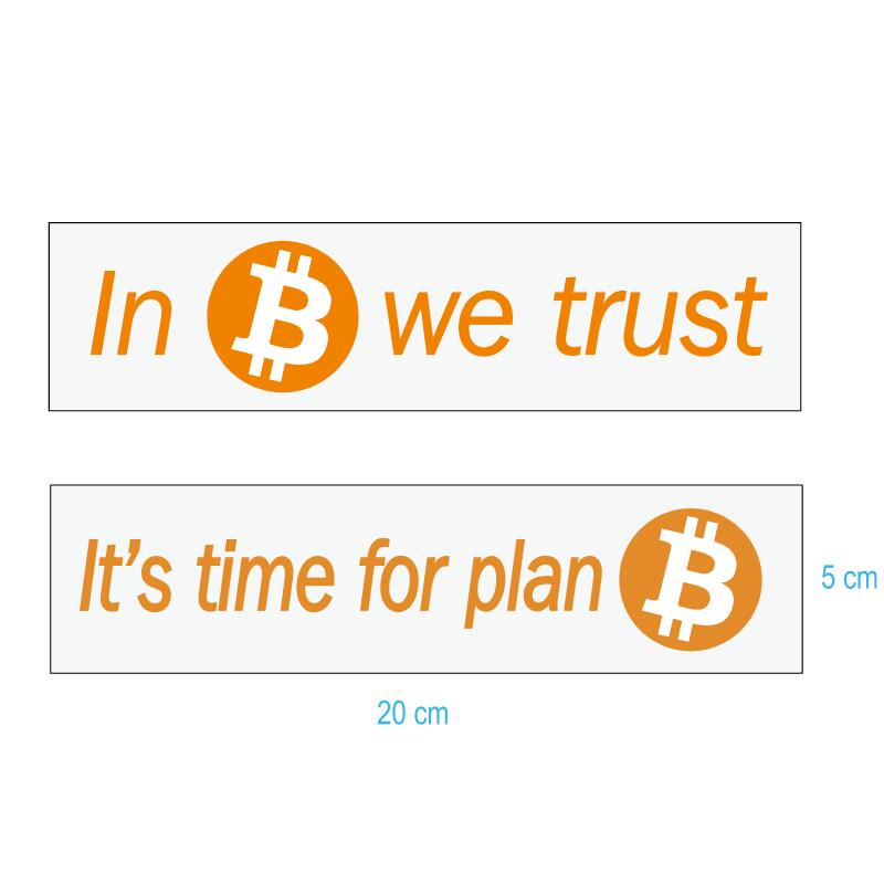 

60 шт. 20x5 см в биткойне, мы доверяем, пришло время плана BTC, бумажная этикетка, наклейка, криптовалюта, рекламная бирка, будущая валюта