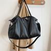 Shoulder bag simple versatile soft PU messenger bag commuting solid color large capacity underarm hand carry tote bag