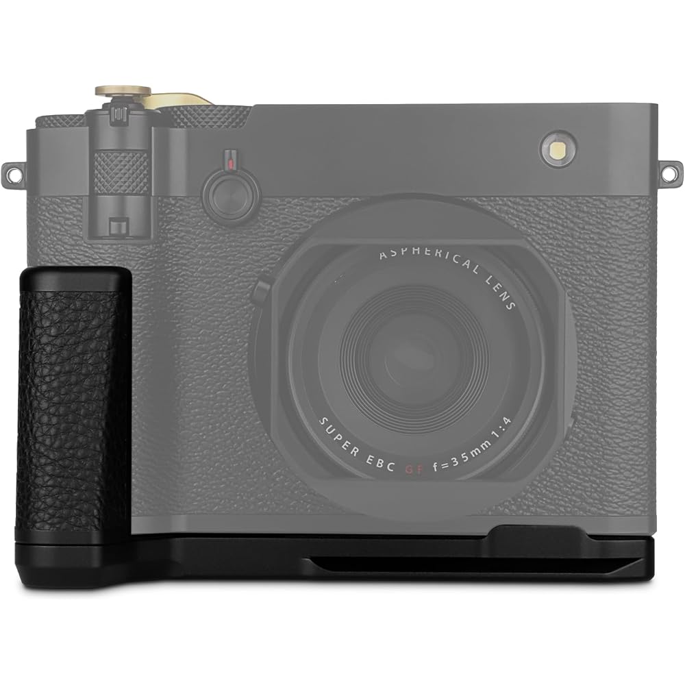 Haoge Handle Hand Grip L-shaped Grip Bracket for Fujifilm GFX100RF Camera Body HG-GFXRF-B Black with Arca-Swiss Standard Plate