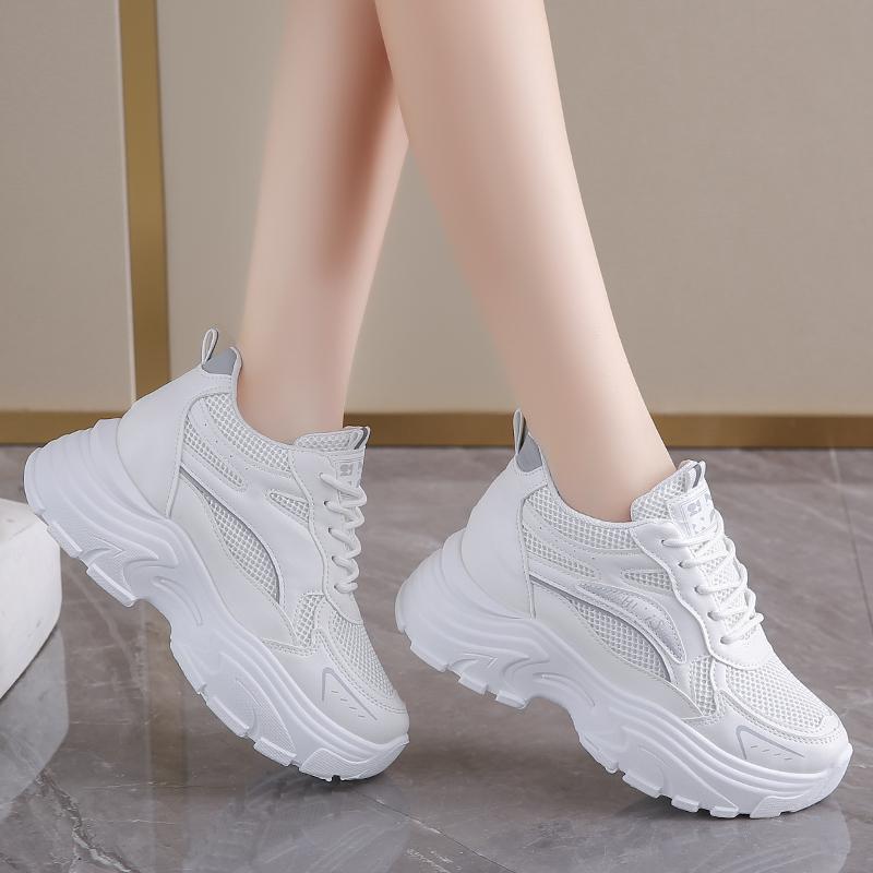 Fashion New Round Toe Breathable Sexy Casual Sneakers Spring/Autumn Comfortable Non-Slip Lace-Up Walking Shoes For Women