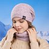 Neck Warmer Women Warm Knitted Hat Thicken Winter Hat Mask Scarf  Women