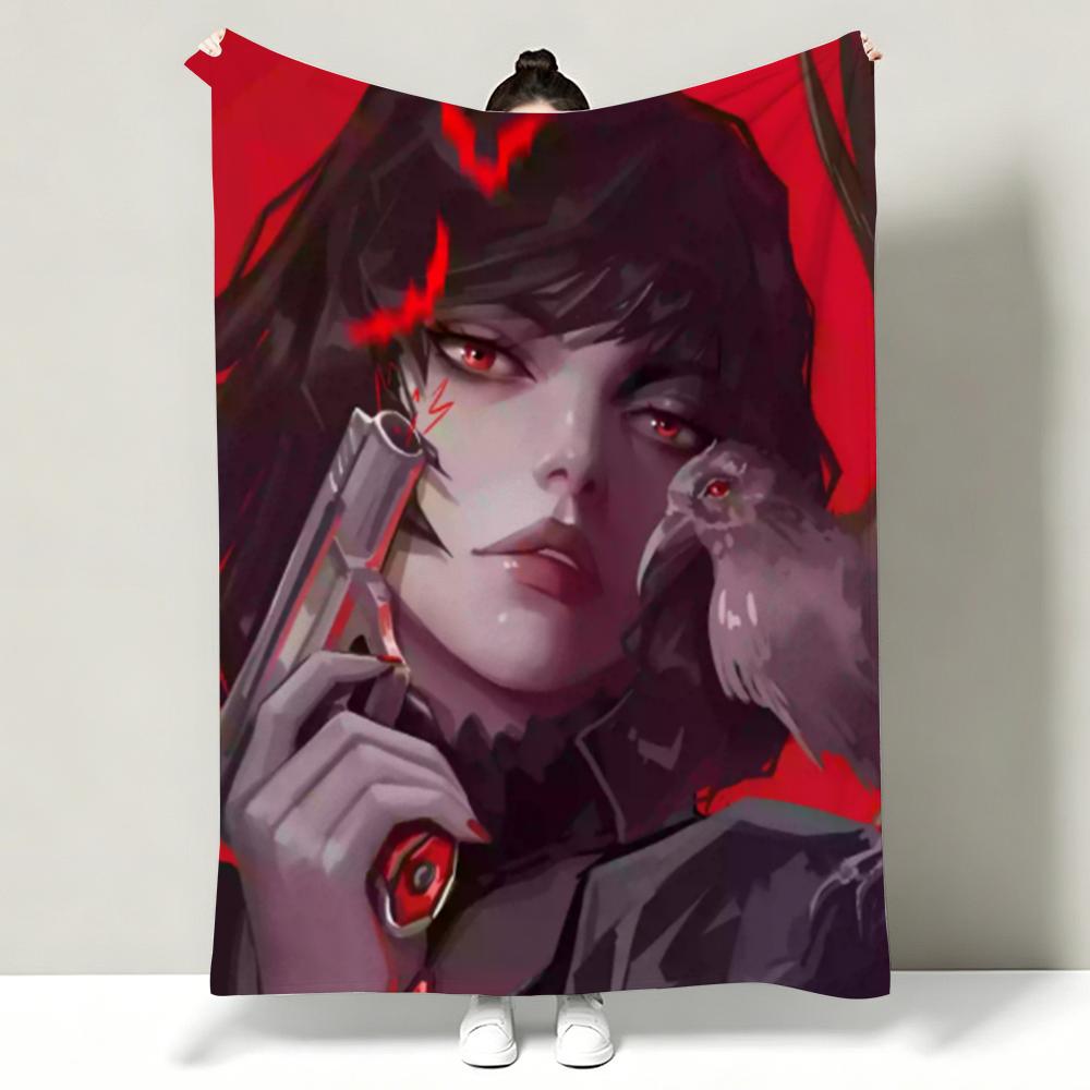Game D-Deadlock Throw Soft Warm Flannel Throw Blanket, Multi-use for Sofa Bed Office Nap