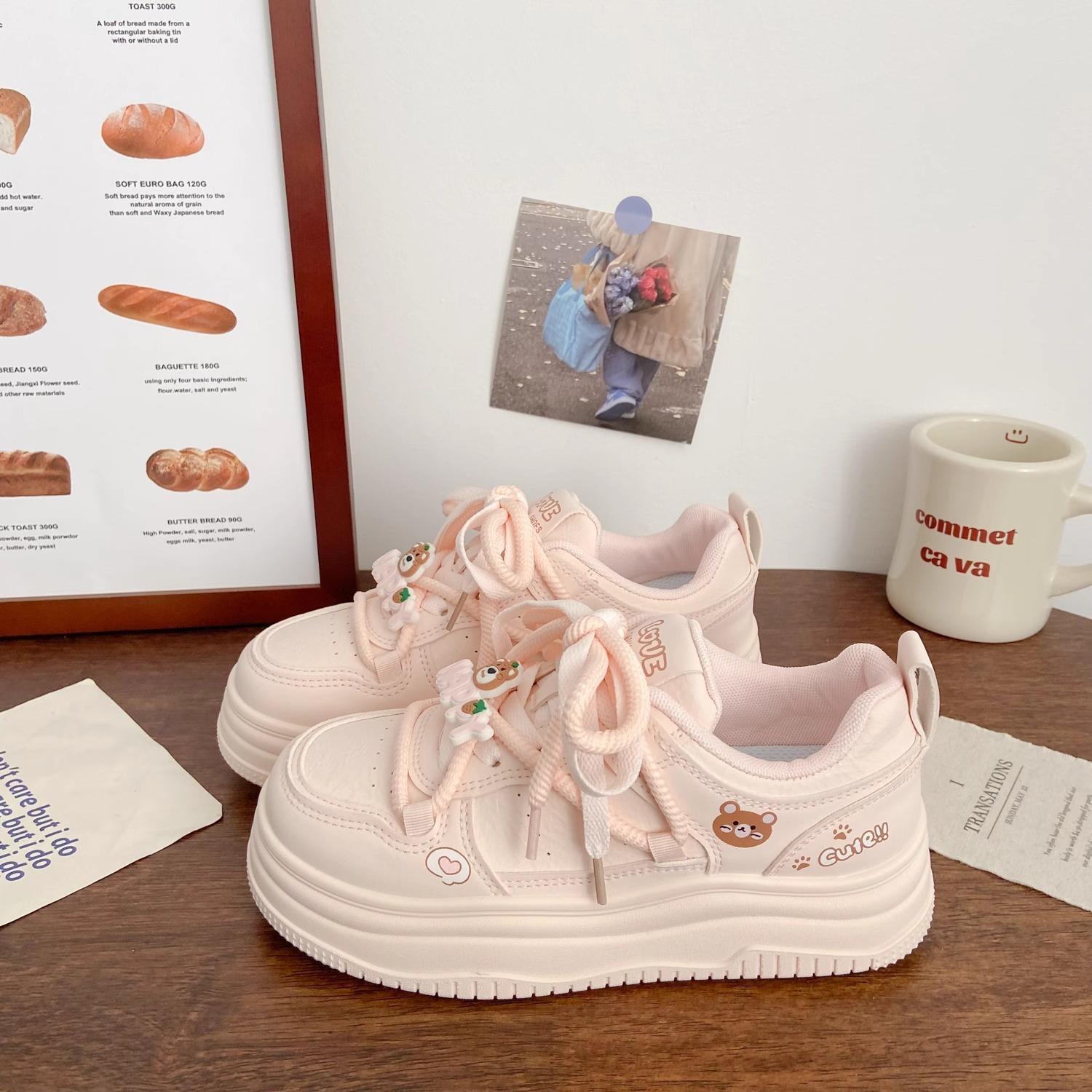 

Platform sports board shoes women s spring new niche design breathable student versatile board shoes tide 35 рожевий