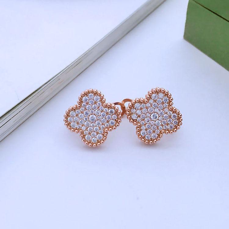 New Version of The Boutique Four-leaf Clover Earrings Female Temperament Earrings Ear Beat