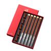 Red Sandalwood & 304 Stainless Steel Chopstick Set with Rest - Ideal for Home or Hotel