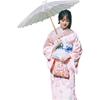Lkbilswei Floral Yukata Set with Yukata Folding and Hair Cute Floral Print Plain Weave One Size Fits Perfect for Fireworks Summer and Ryokan Women's