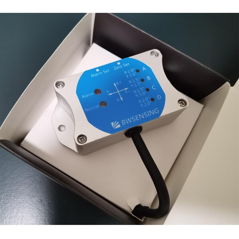 BIS341 Two-Axis Tilt Switch Inclinometer Alarm Angle Sensor 9-35V with Precision 0.1 Resolution 0.01-0.05 Output TTL / CAN