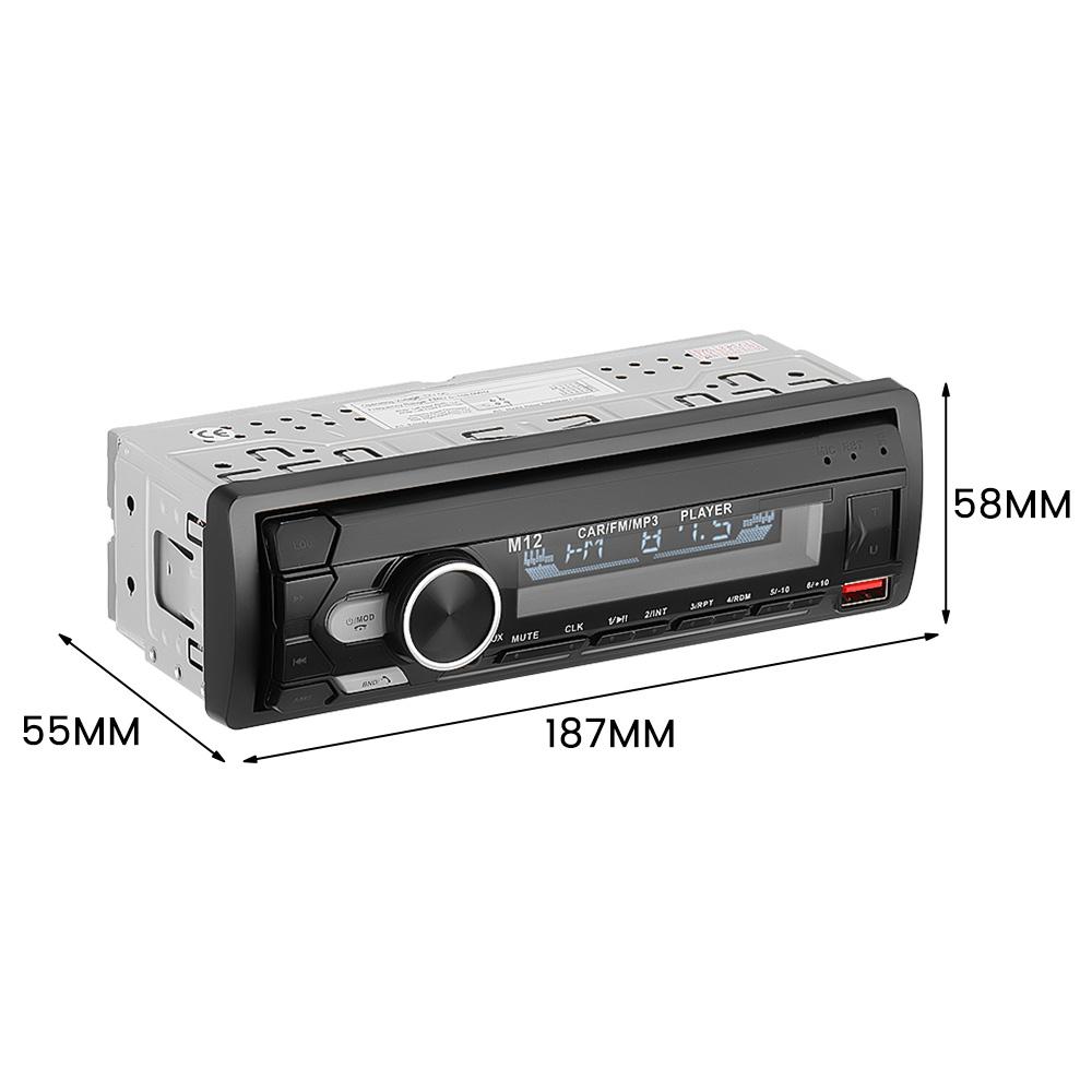 Autoradio Stereo 1DIN Lettore MP3 Bluetooth 60Wx4 Ingresso AUX TF USB Unità Principale Ricevitore
