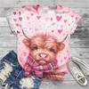 Fashion Animal Cow 3d Print T-shirt Women Fashion Short Sleeve Tshirt Girls Kawaii T Shirt Clothes Female 2000s Y2k Tops