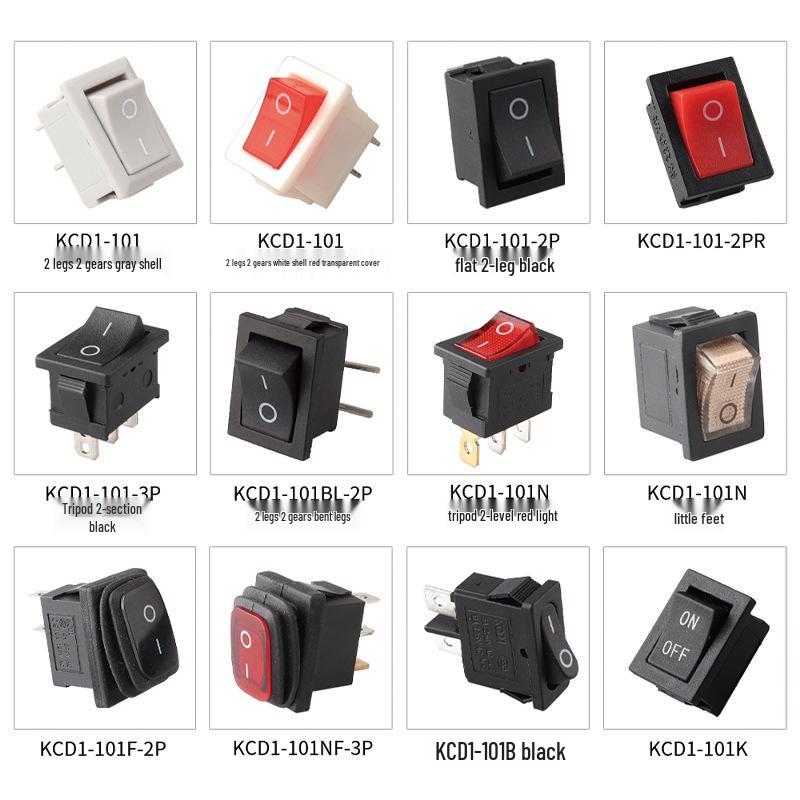 Lang KCD1-101 201 Rocker Switch: 2/3 Pins, 2 Positions, Illuminated Button