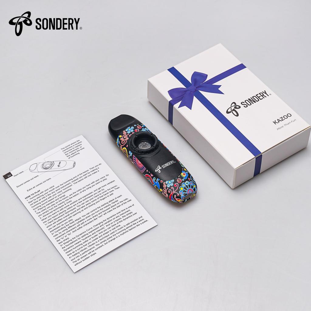 Kazoo Kazoo Vibrierende Membran mit 5 Stück Hals Spitze Tasche Tasche Musikinstrument Geschenk für alle Altersgruppen